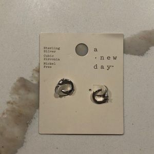 Sterling silver earrings. Never worn.